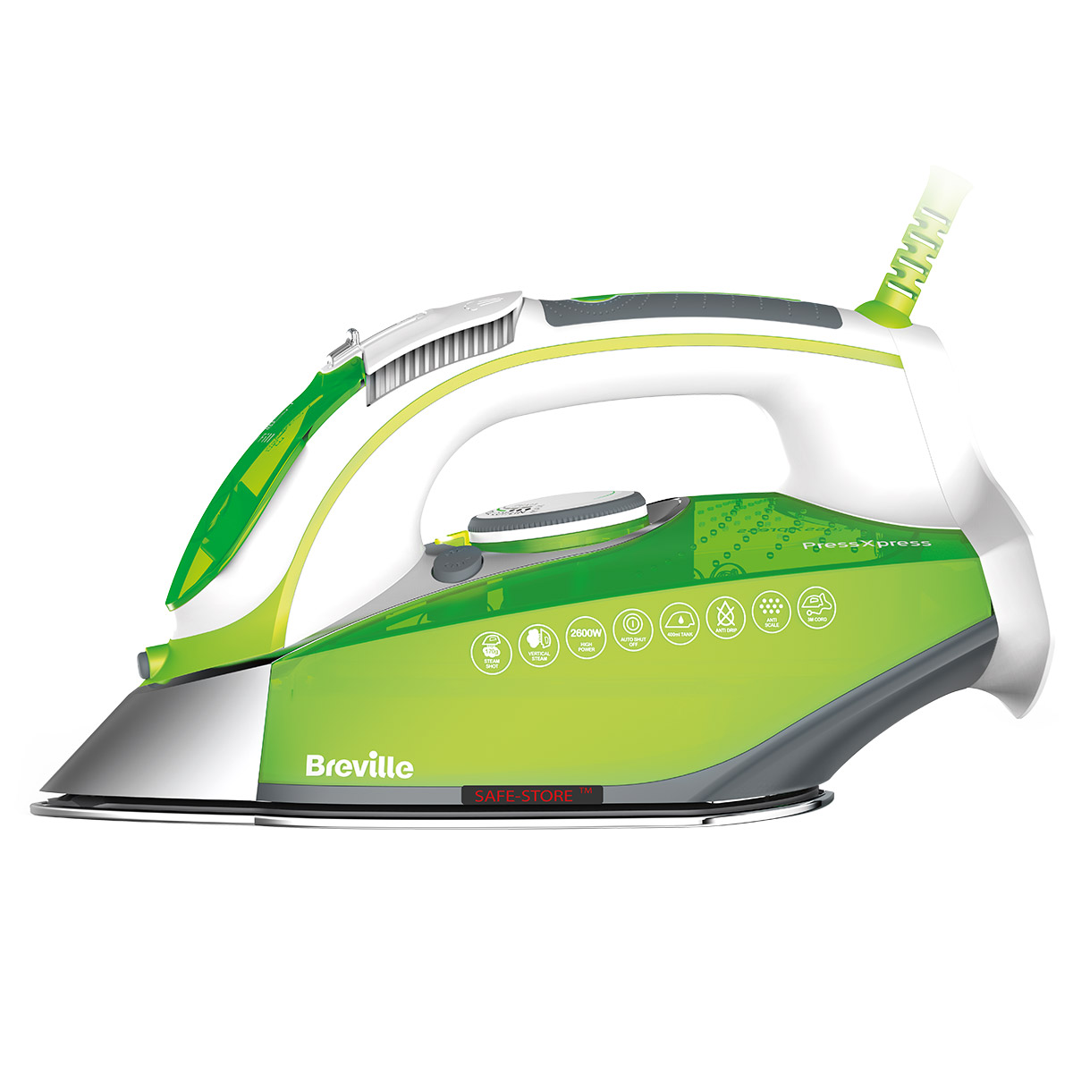 PressXpress 2600w Steam Iron w/ Stainless Steel Soleplate Breville