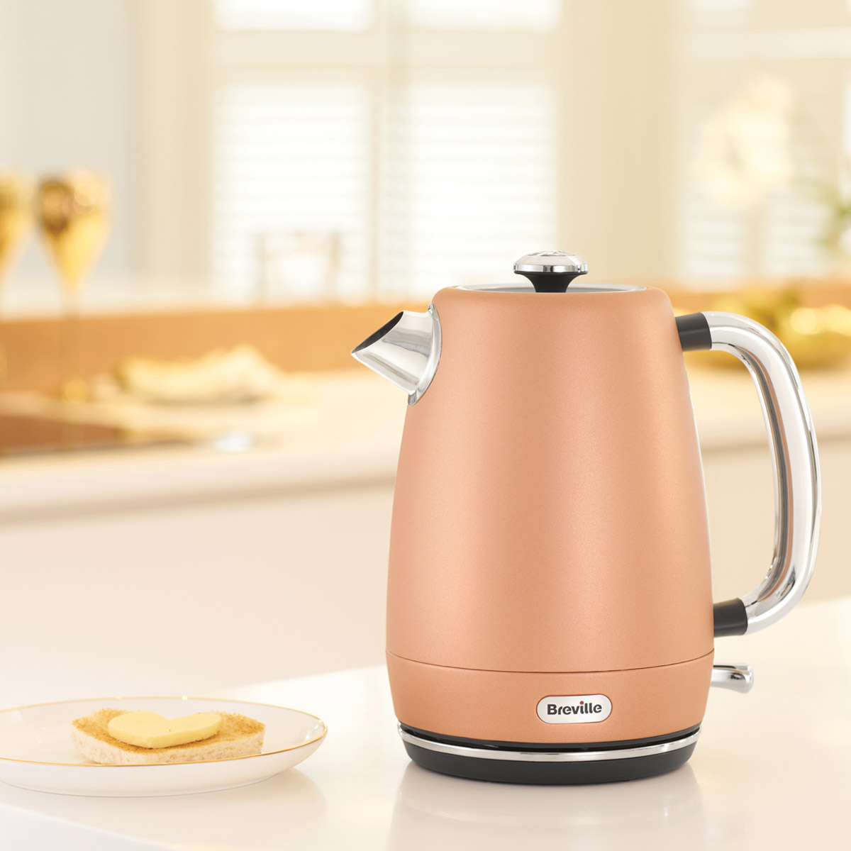 Breville Strata Luminere 1.7L Jug Kettle Rose Gold
