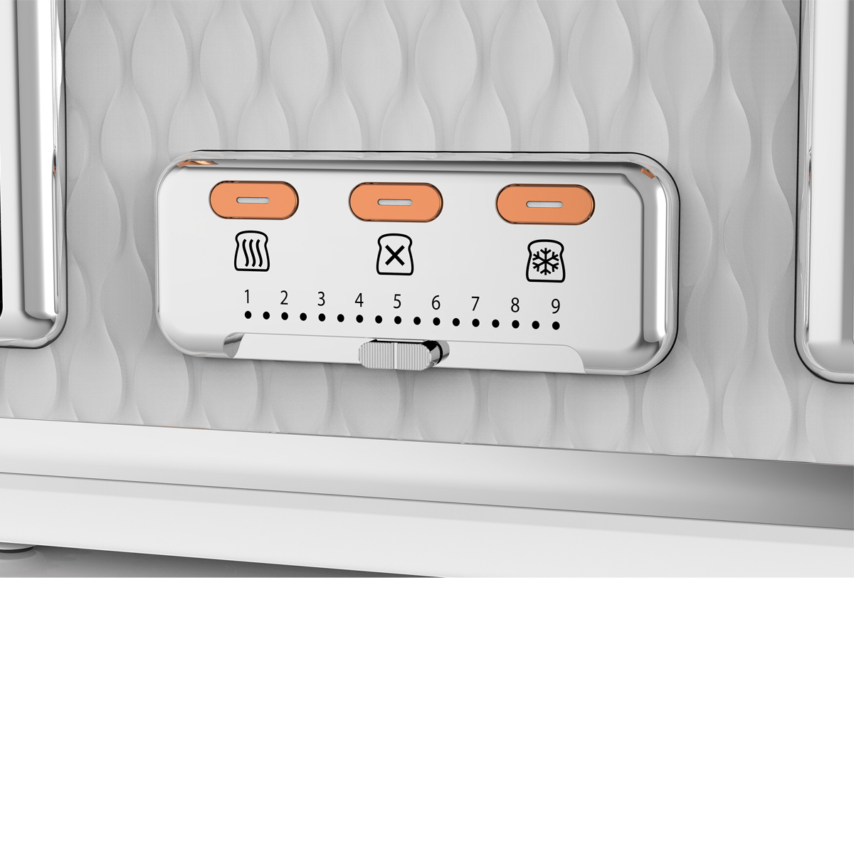 White and Rose Gold Curve Collection 4 Slice Toaster Breville