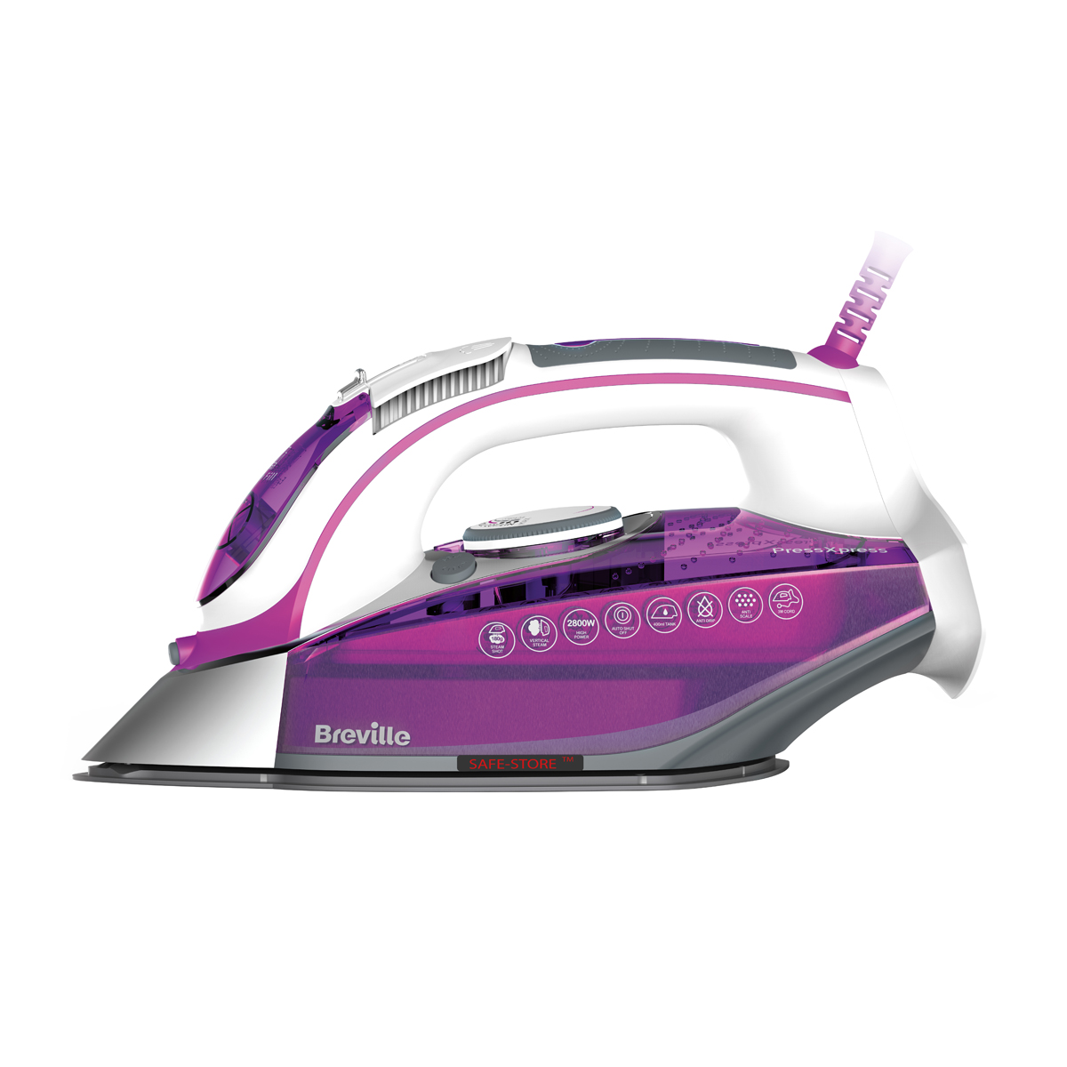 PressXpress 2800w Steam Iron with Ceramic Soleplate VIN339 Breville