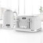 Curve Jug Kettle and Toaster Set, White and Chrome