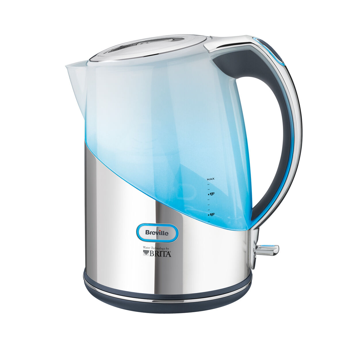 BRITA Filter 1L Jug Kettle, Stainless 