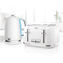 Impressions Collection 1.7L Jug Kettle and 4 Slice Toaster, White