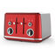 Lustra 4 Slice Toaster, Candy Red