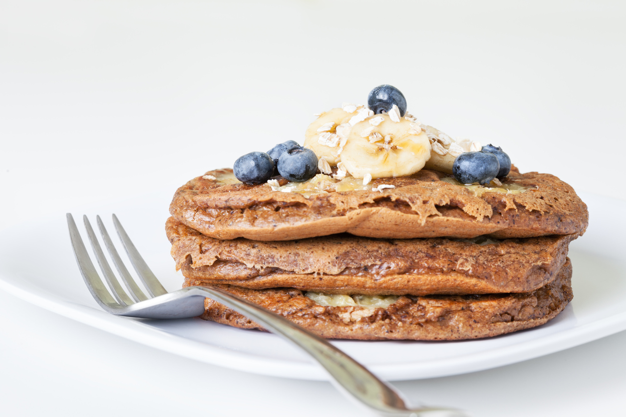 image of banana oat pancakes