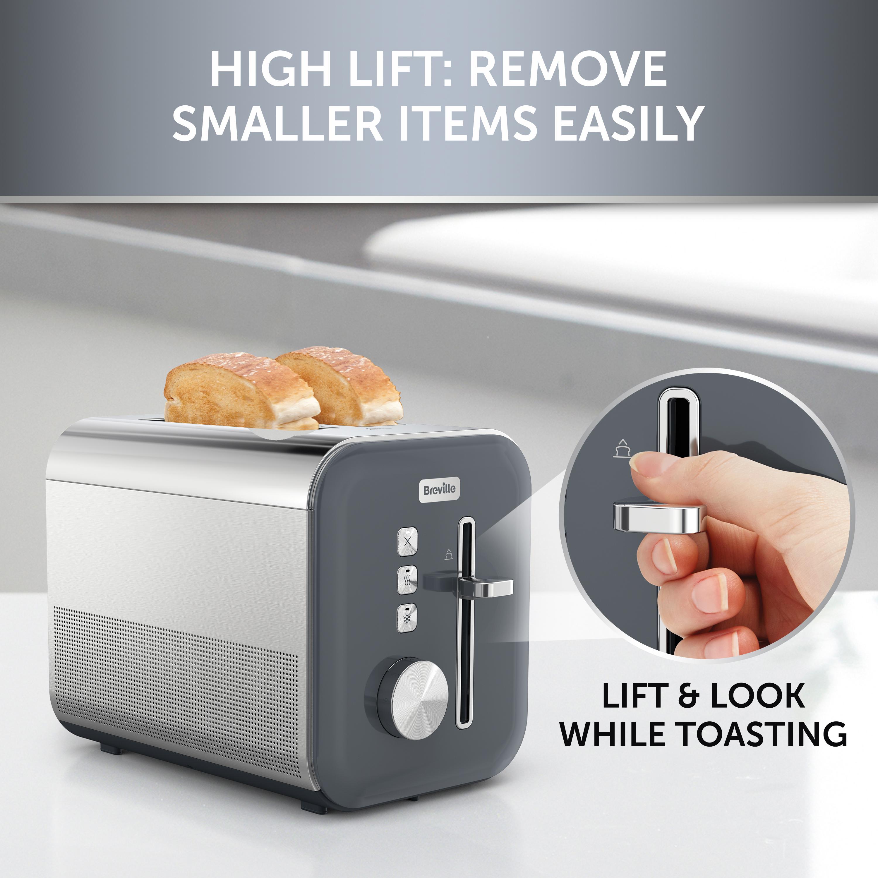 Breville VTT968 High Gloss 2Slice Toaster with HighLift & Wide Slots