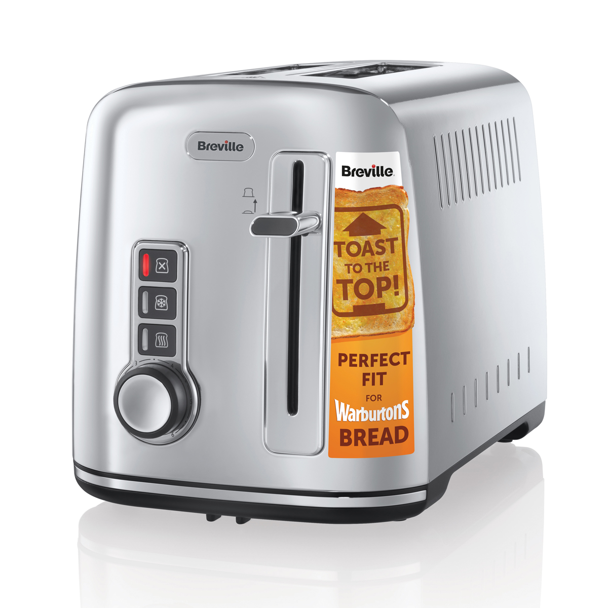 2 Slice Toaster for Warburtons Bread VTT570 Breville