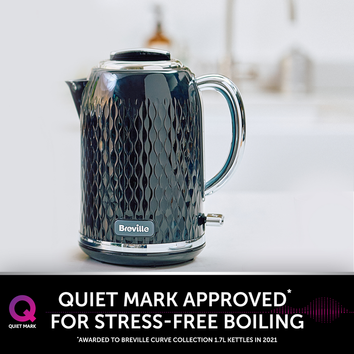 Breville VKT017 Curve Jug Kettle, 3000 W, 1.7 Litres (Black)