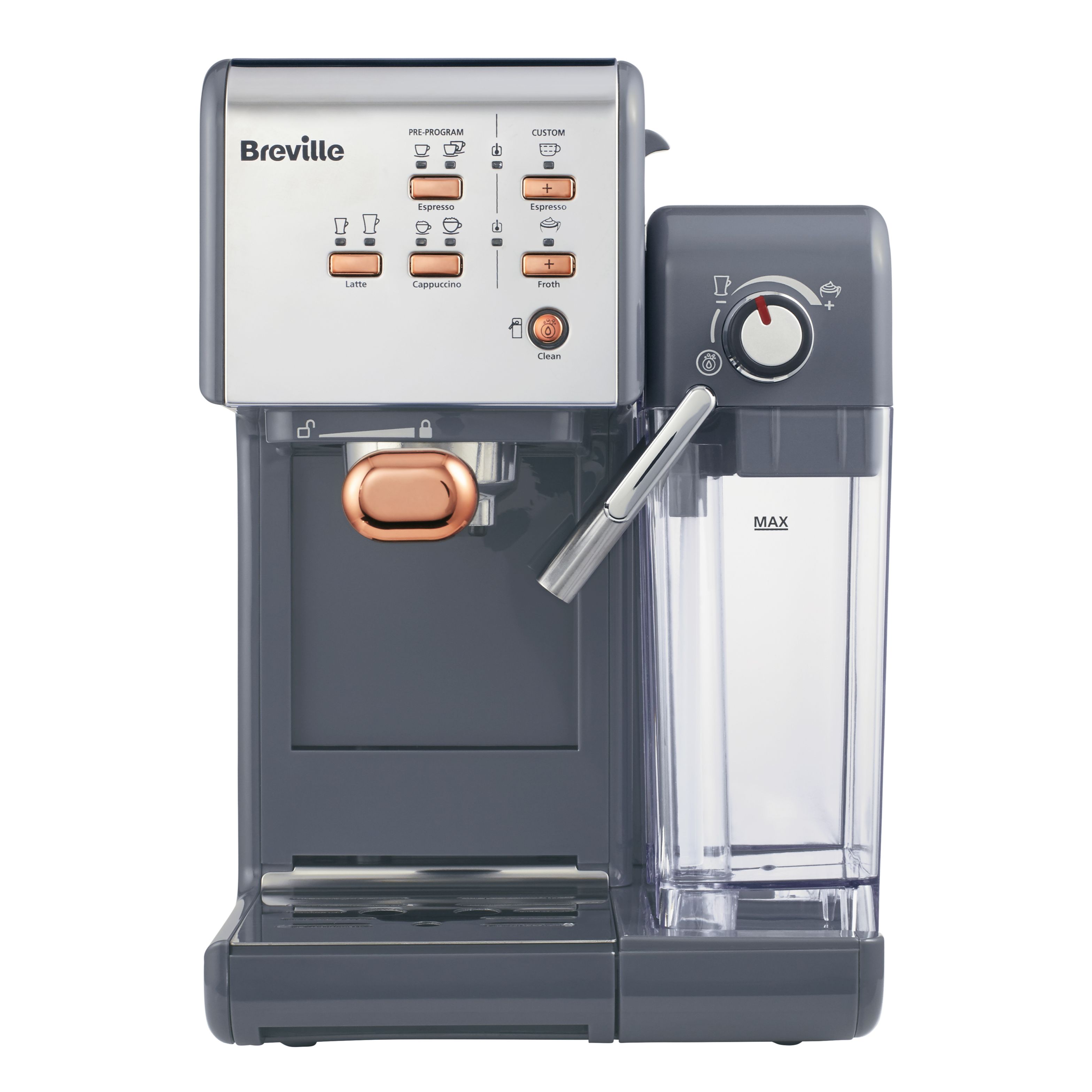 Breville One-Touch CoffeeHouse Granite Grey Rose Gold