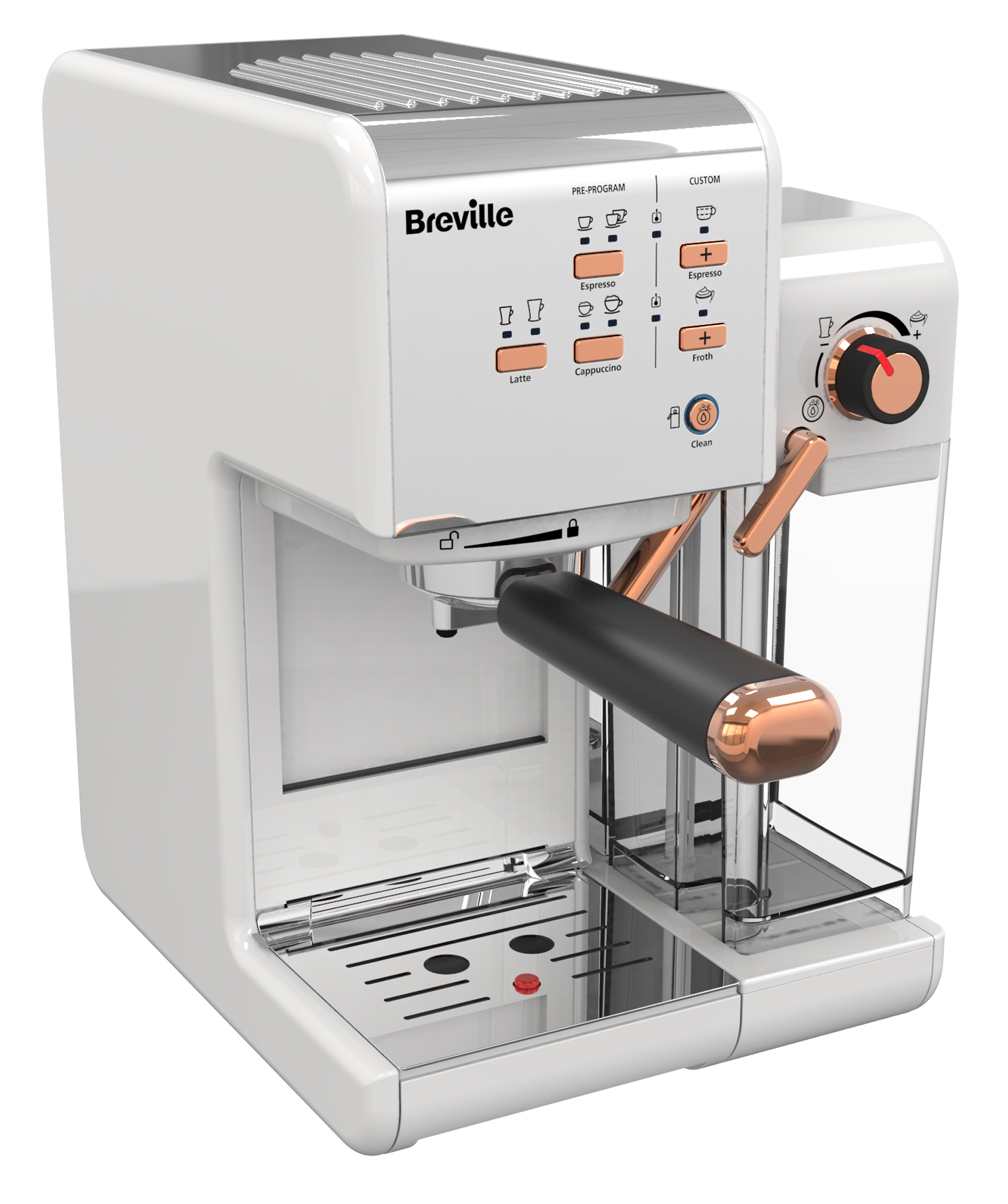 Breville One-Touch CoffeeHouse - White & Rose Gold